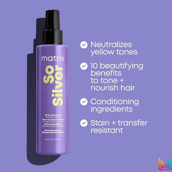 Matrix So Silver set. Shampoo Conditioner 10.1 Fl oz ALL IN ONE leave in 6.8floz - Picture 6 of 7